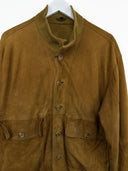 Giacca in pelle scamosciata marrone (26g222) - M