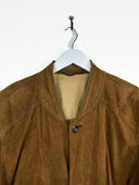 Giacca in pelle scamosciata marrone (26g223) - L/XL