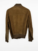 Giacca in pelle scamosciata marrone (26g224) - S