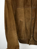 Giacca in pelle scamosciata marrone (26g224) - S