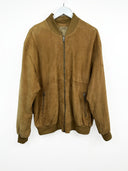 Giacca in pelle scamosciata marrone (26g225) - XL
