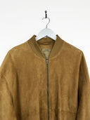 Giacca in pelle scamosciata marrone (26g225) - XL