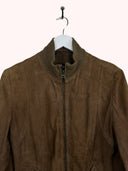 Giacca in pelle scamosciata marrone (26g226) - S