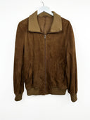 Giacca in pelle scamosciata marrone (26g227) - M