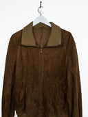 Giacca in pelle scamosciata marrone (26g227) - M