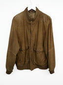 Giacca in pelle scamosciata marrone (26g228) - M/L