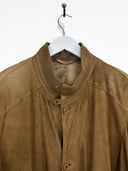 Giacca in pelle scamosciata marrone (26g228) - M/L