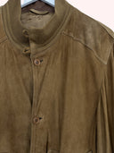 Giacca in pelle scamosciata marrone (26g228) - M/L