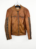 Giacca in pelle Redskins arancione biker (26g239) - S