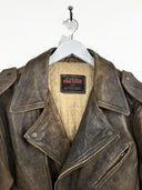 Giacca chiodo in pelle Bomb Boogie marrone (26g240) - M