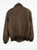 Giacca bomber in pelle aviator marrone 90s (26g245) - M