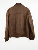 Giacca bomber in pelle aviatore cammello (26g247) - M