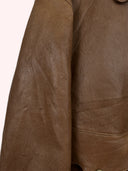 Giacca bomber in pelle aviatore cammello (26g247) - M