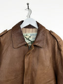 Giacca bomber in pelle aviatore cammello (26g247) - M