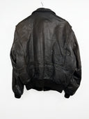 Giacca bomber in pelle aviator marrone scuro (26g249) - L