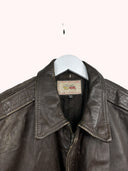 Giacca bomber in pelle Lee Trevor marrone 80s (26g250) - M