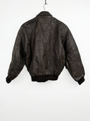 Giacca bomber in pelle Lee Trevor marrone 80s (26g250) - M