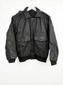 Giacca bomber in pelle aviator marrone 70s (26g253) - M