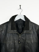 Giacca bomber in pelle Redskins nera (26g256) - XL-L