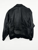 Giacca bomber in pelle nero aviator (26g258) - L