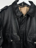 Giacca bomber in pelle nero aviator (26g258) - L
