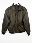 Giacca bomber in pelle marrone (26g259) - L