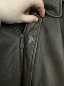 Giacca bomber in pelle marrone (26g259) - L