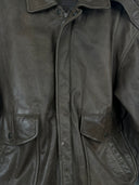 Giacca bomber in pelle marrone (26g259) - L