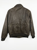 Giacca bomber in pelle marrone (26g259) - L