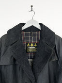 Barbour Trench Coat blu lungo raro (26g265) - L