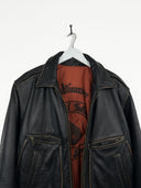 Giacca in pelle Bomb Boogie nera imbottita (26g268) - L