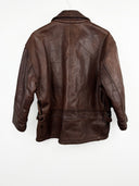 Giacca in pelle marronemaniche 3/4 (26g269) - S/M