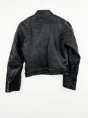 Giacca in pelle Bomb Boogie marrone biker donna cropped (26g270) - S/M