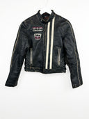 Giacca in pelle Bomb Boogie marrone biker donna cropped (26g270) - S/M