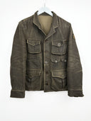 Giacca blazer marrone in cotone invecchiato (26g302) - M