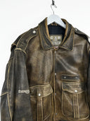 Giacca in pelle Energie marrone anni 90 rara (26g305) - M