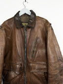 Giacca in pelle Whitcomb marrone 90S (26g306) - M/L