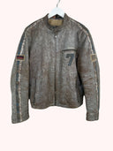 Giacca in pelle argento Chevignon biker 00s (26g307) - M