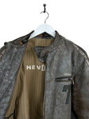 Giacca in pelle argento Chevignon biker 00s (26g307) - M