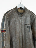 Giacca in pelle argento Chevignon biker 00s (26g307) - M