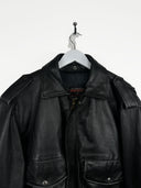 Giacca in pelle nera aviator Bomb Boogie (26g30) - M
