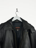 Giacca in pelle nera aviator Bomb Boogie (26g30) - M