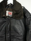 Giacca bomber in pelle marrone aviator 90s (26g313) - XL