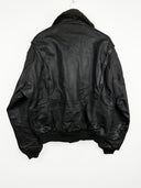 Giacca bomber in pelle marrone aviator 90s (26g313) - XL