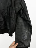 Giacca bomber in pelle marrone aviator 90s (26g313) - XL