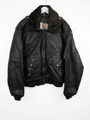 Giacca bomber in pelle marrone aviator 90s (26g313) - XL