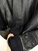 Bomber in pelle marrone 90s (26g314) - L
