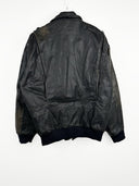 Bomber in pelle marrone 90s (26g314) - L