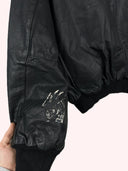 Giacca in pelle nera 90s (26g315) - M/L
