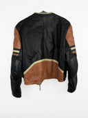 Giacca in pelle Redskins biker da moto arancio nera (26g317) - S/M